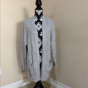 Time and Tru Light Gray Women's Cardigan